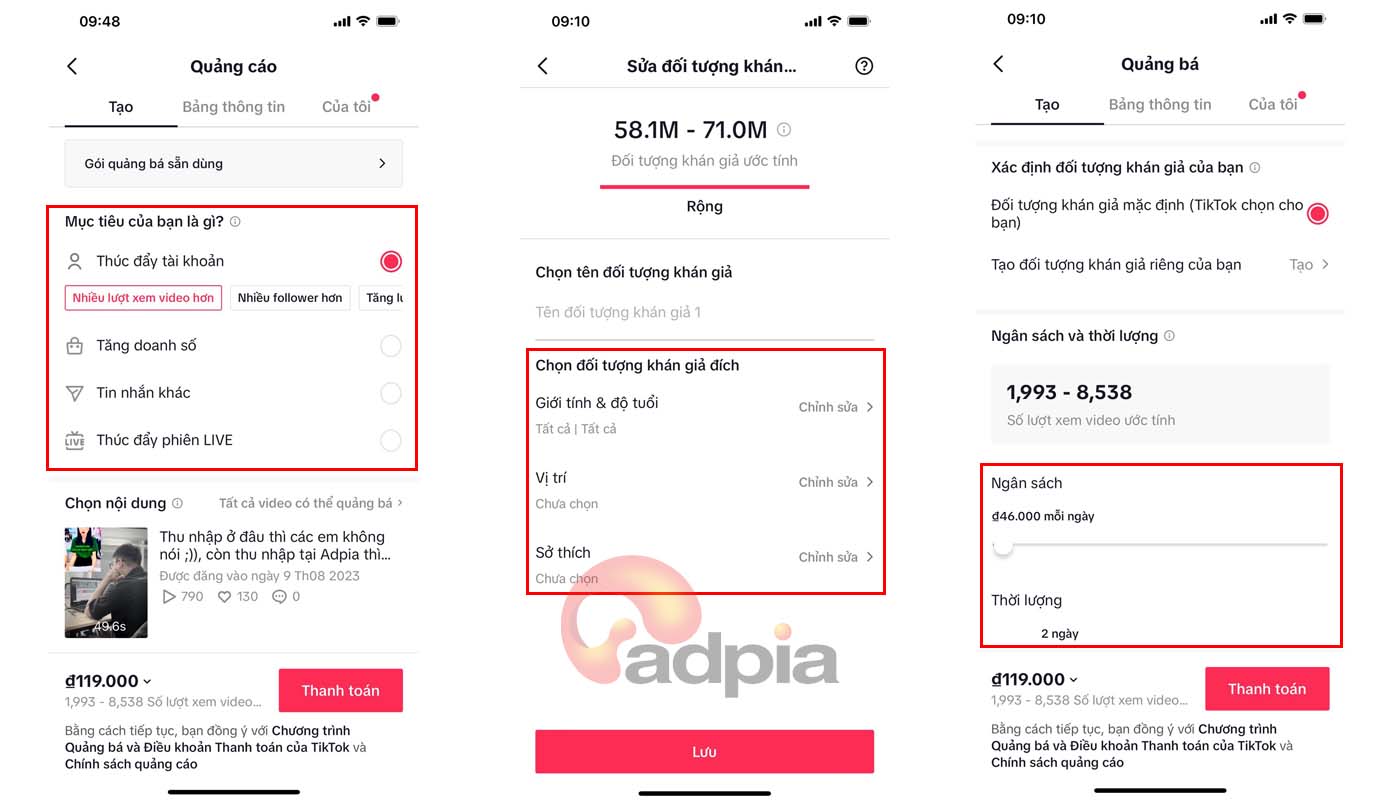 Target đối tượng khi chạy quảng cáo TikTok trên điện thoại Target đối tượng khi chạy quảng cáo TikTok trên điện thoại