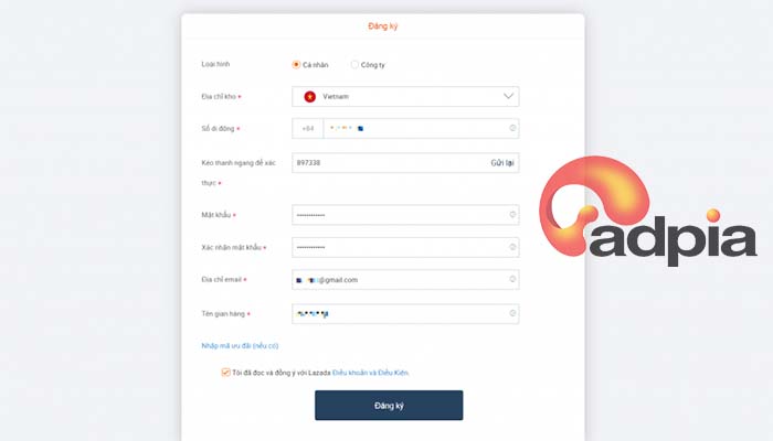 Bước 2: cách đăng ký bán hàng trên lazada