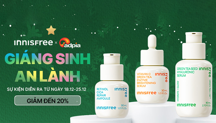 [INNISFREE] Giáng sinh an lành - Da xinh sáng mịn