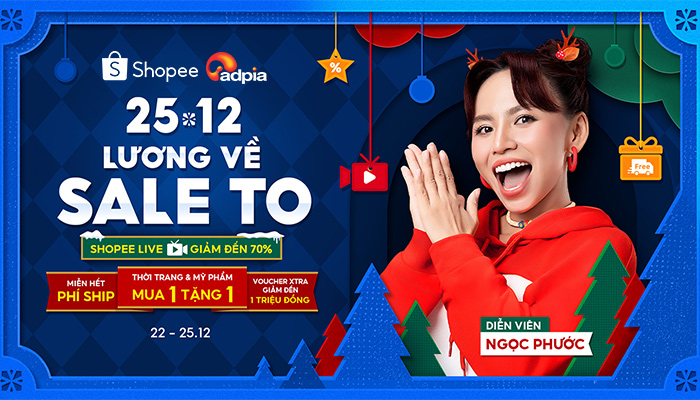 [SHOPEE] 25.12 Lương về sale to - Thời trang mỹ phẩm mua 1 tặng 1