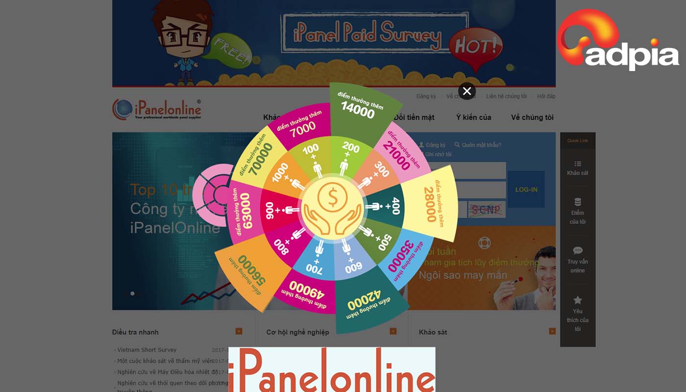 Làm khảo sát kiếm tiền với Ipanelonline
