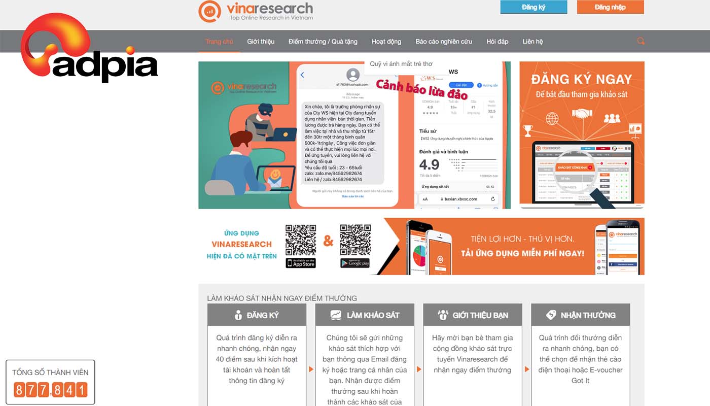 Làm khảo sát kiếm tiền với vinaresearch