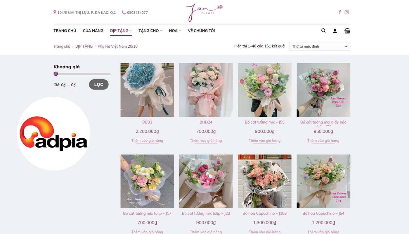 Những món quà tặng ngày quốc tế phụ nữ 8/3 Jan Flower