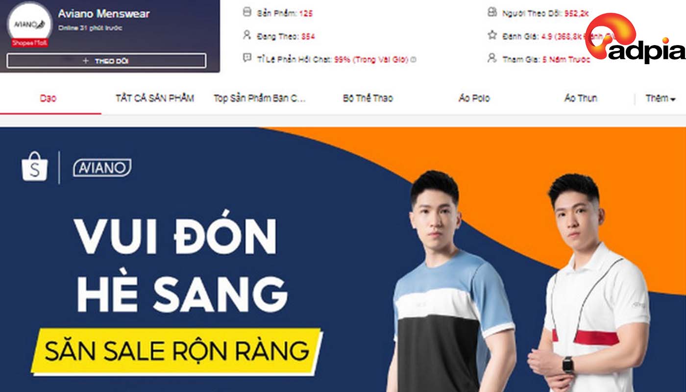 Shop bán hàng thời trang đẹp trên Shopee Aviano