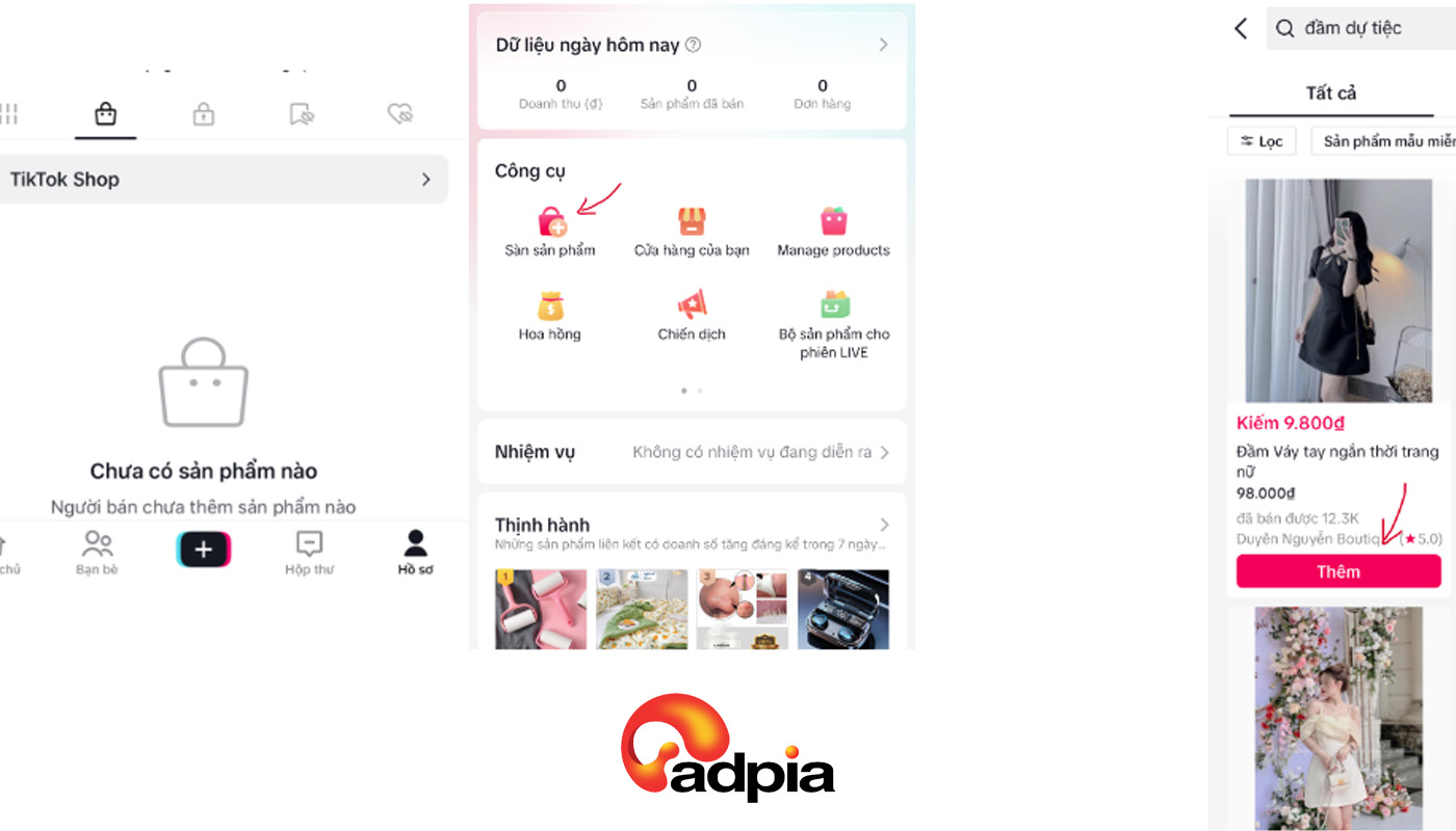 Th&ecirc;m sản phẩm khi l&agrave;m affiliate tiktok