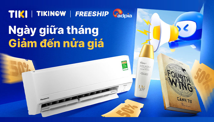 Tiki giữa tháng Sale đến nửa giá