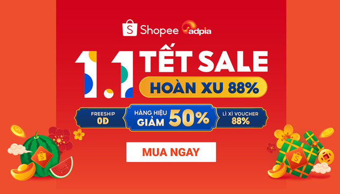 [SHOPEE] ĐÓN CHỜ 1.1 - TẾT SALE HOÀN XU 88%