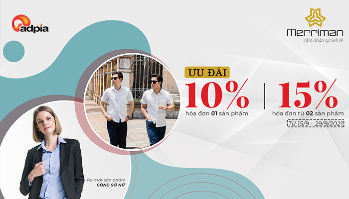 [MERRIMAN] KHUYẾN MÃI THÁNG 9 - ƯU ĐÃI GIẢM ĐẾN 15% CHO HÓA ĐƠN TỪ 2 SẢN PHẨM