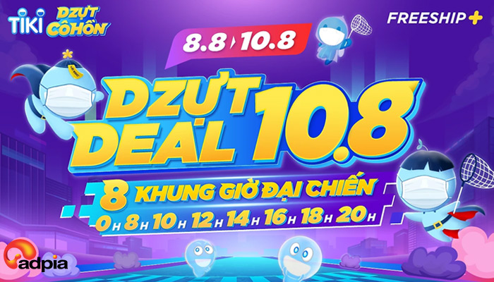 [TIKI] DZỰT DEAL GIỜ VÀNG - NHẬN NGÀN ƯU ĐÃI | TIKI 10.8