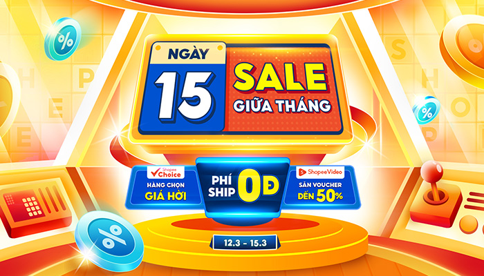 [SHOPEE] Ngày 15.3 Sale giữa tháng