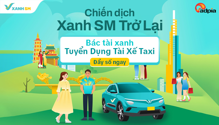 [XANHSM] Chiến dịch quay trở lại - Tuyển dụng tài xế taxi xe điện
