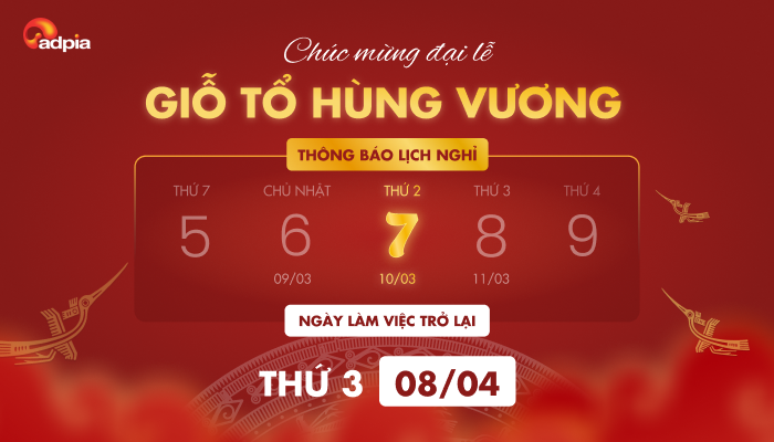 Thông báo lịch nghỉ Giỗ Tổ Hùng Vương 2025