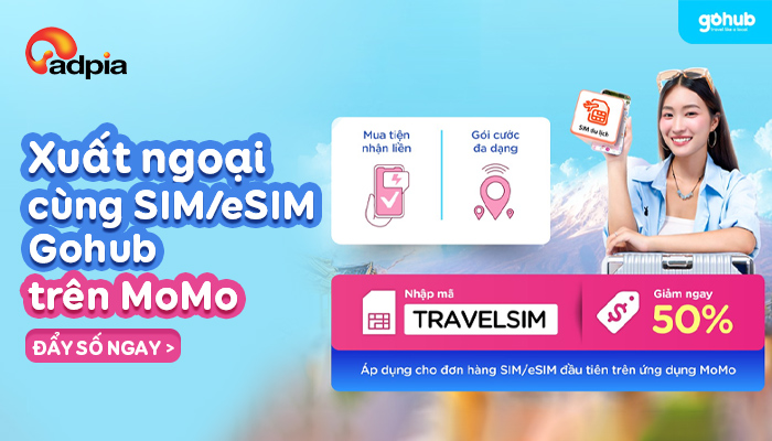 [GOHUB x MOMO] Xuất ngoại cùng Gohub trên MoMo - Giảm ngay 50%
