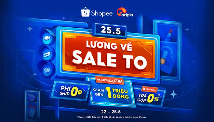 [SHOPEE] 25.5 Lương về sale to