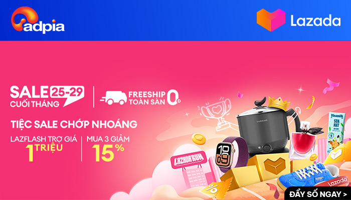 [LAZADA] Sale cuối tháng - Tiệc sale chớp nhoáng