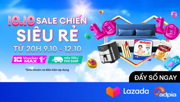 [LAZADA] 10.10 Sale chiến siêu rẻ