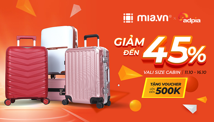 [MIAVN]  Vali giảm đến 45% - Tặng voucher đến 500k