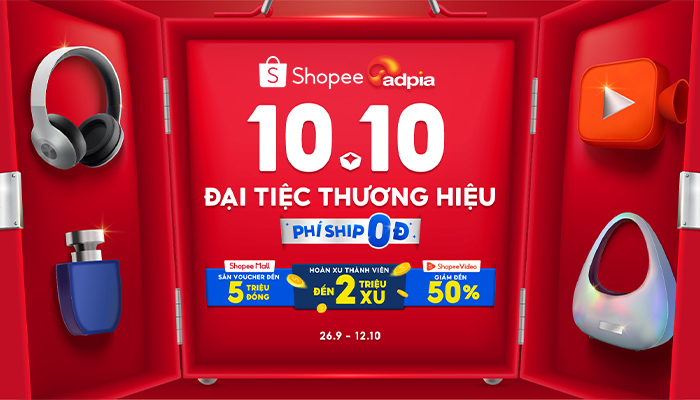 [SHOPEE] 10.10 Đại tiẹc thương hiệu
