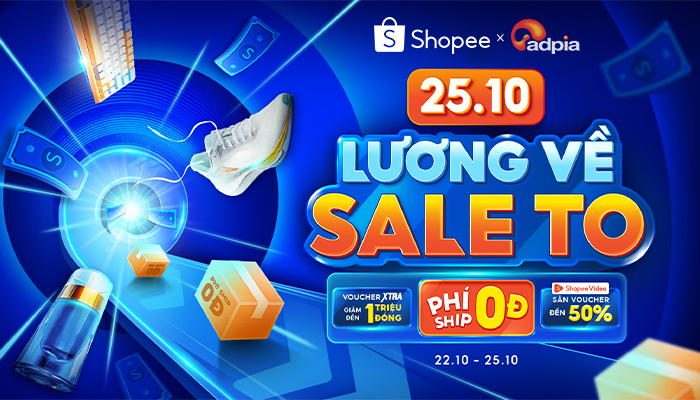 [SHOPEE] 25.10 Lương về sale to
