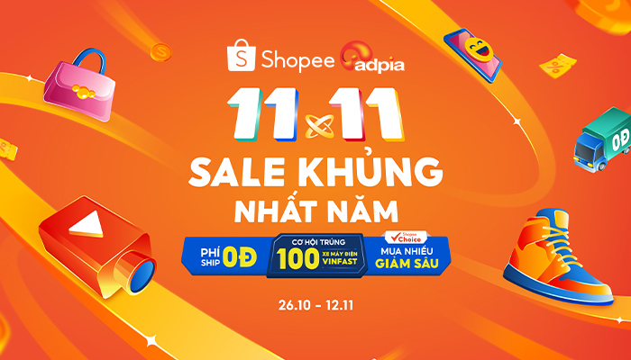[SHOPEE] 11.11 Sale khủng nhất năm