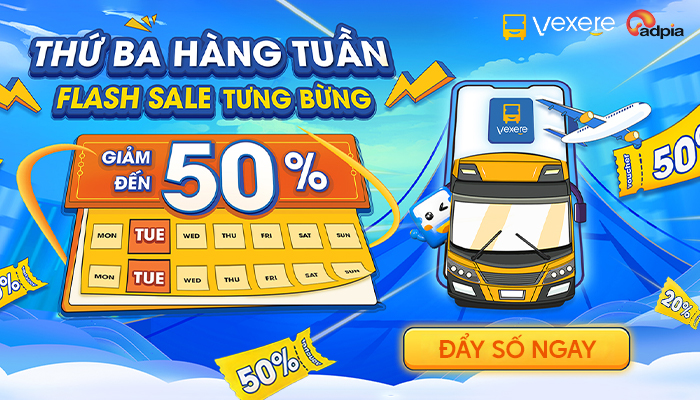 [VEXERE] Thứ ba hàng tuần - Flash sale tưng bừng
