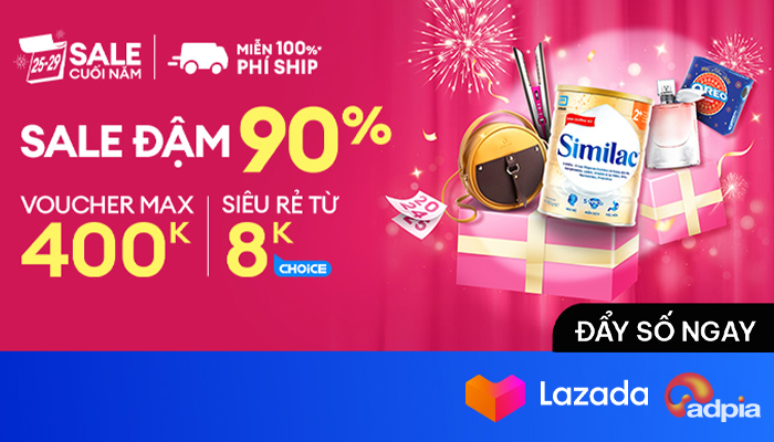[LAZADA] Sale cuối năm - Giảm đậm 90%