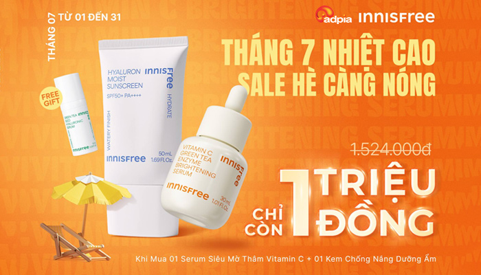 [INNISFREE] Tháng bảy chớp deal - "Iu" đãi không ngừng