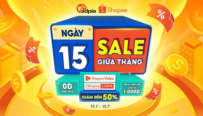 [SHOPEE] Ngày 15.7 sale giữa tháng