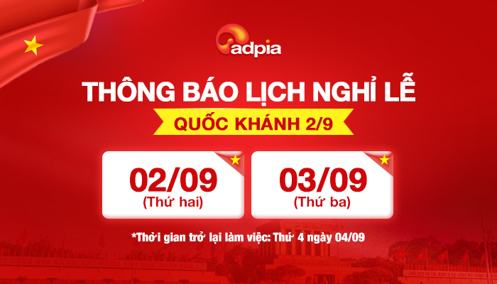 THÔNG BÁO NGHỈ LỄ QUỐC KHÁNH 2/9
