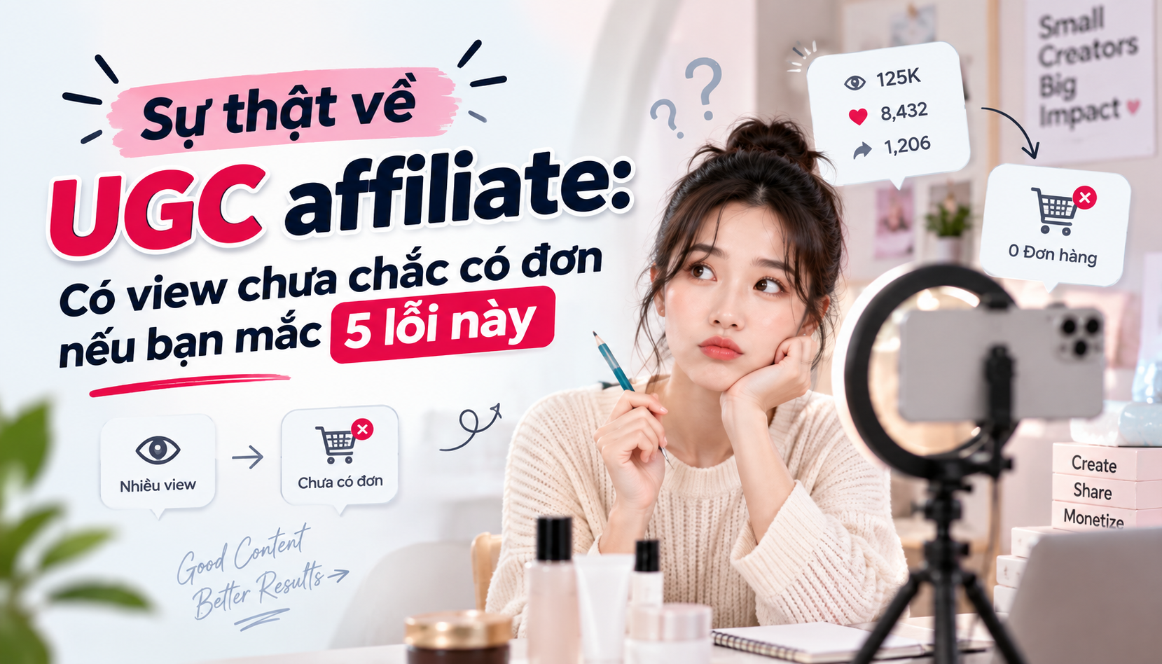 Sự thật về UGC affiliate: Có view chưa chắc có đơn nếu bạn mắc 5 lỗi này
