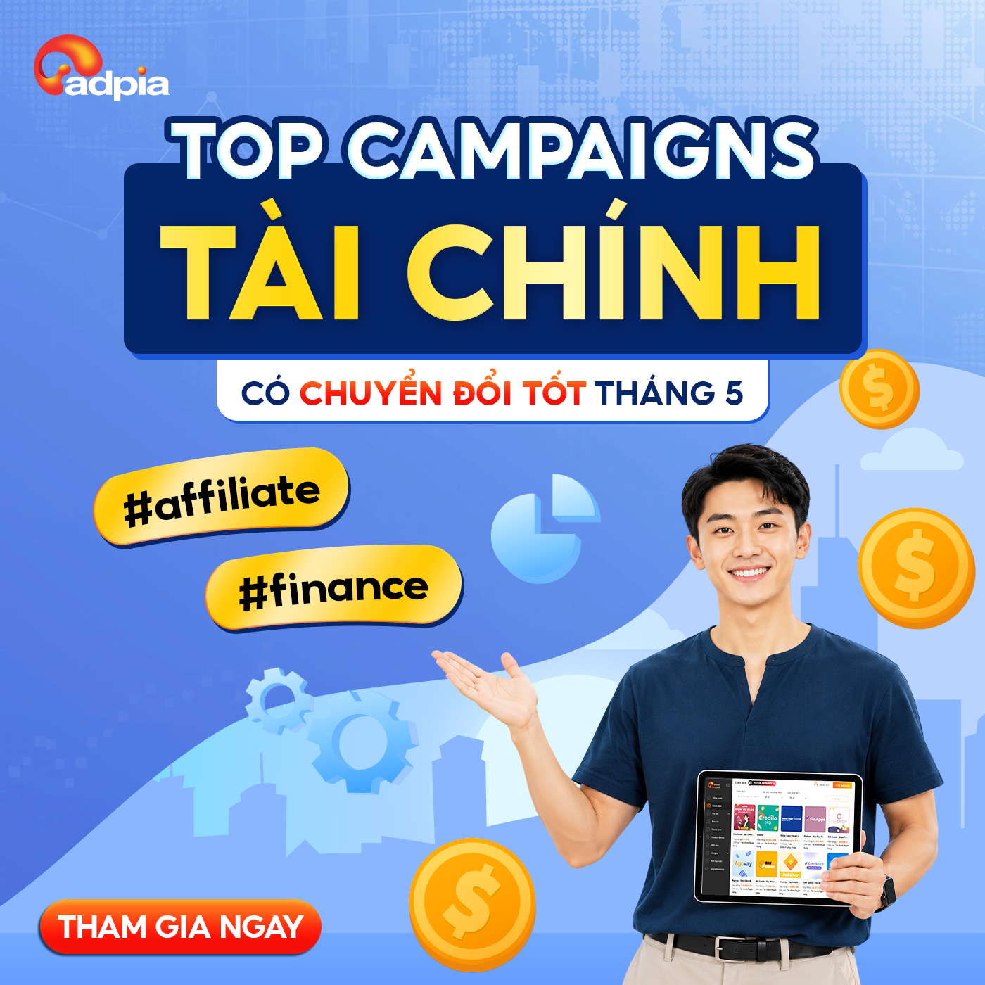 Top 10 camp tài chính chuyển đổi tốt tháng 4 & tháng 5 tại Adpia