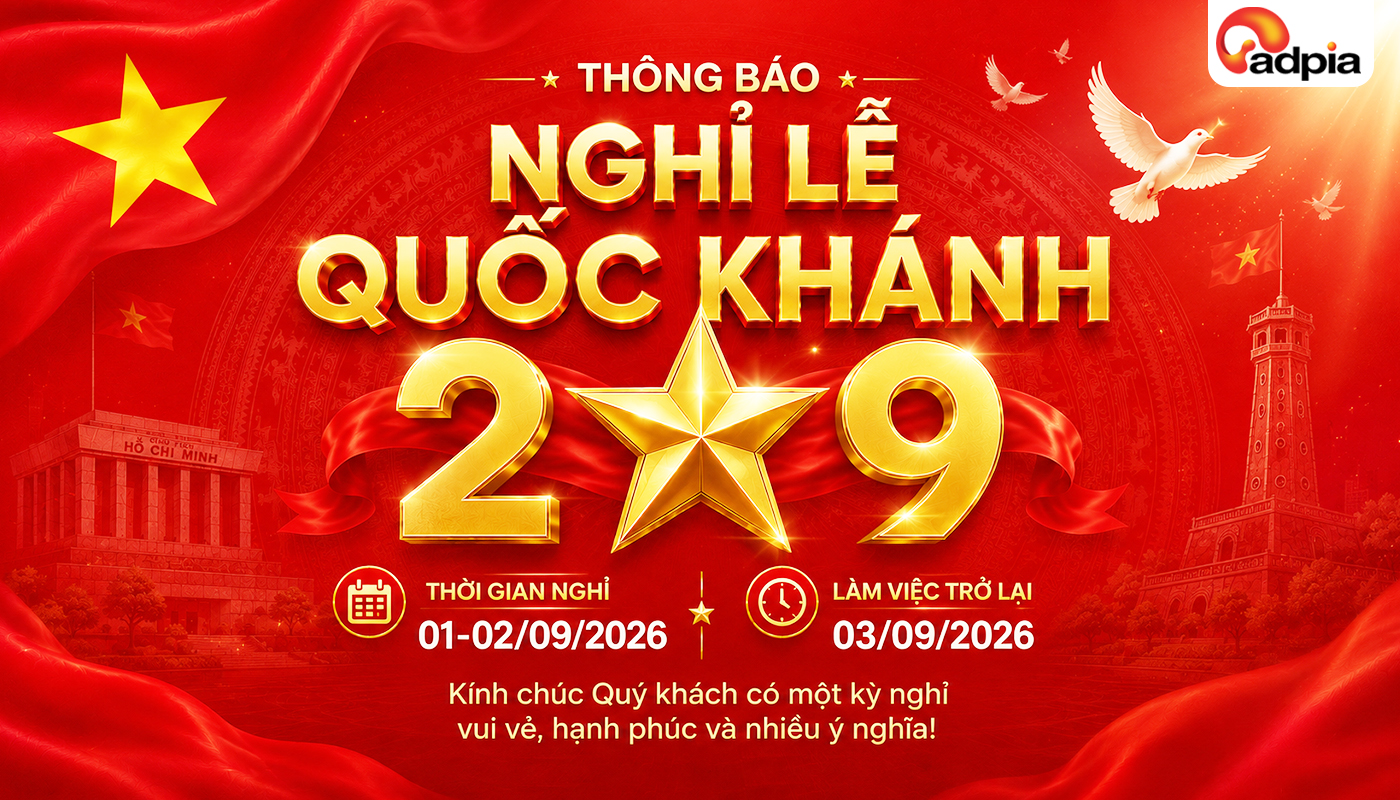 ADPIA THÔNG BÁO NGHỈ LỄ QUỐC KHÁNH 2/9/2026