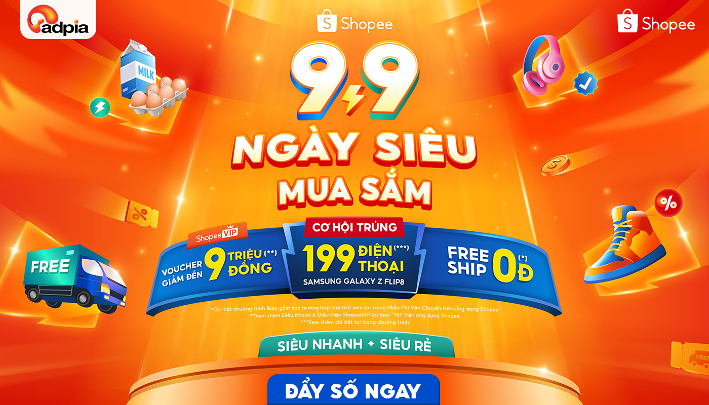 9.9 Ngày Hội Siêu Mua Sắm Shopee với nhiều ưu đãi nổi bật