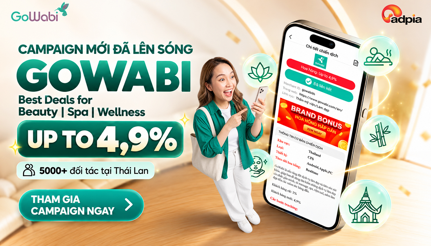 GoWabi chính thức khởi sóng trên NewPub – Hoa hồng lên tới 4,9%
