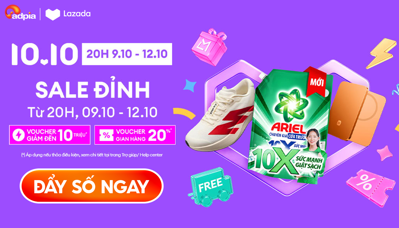 Đại tiệc sale 10.10 Lazada – Combo max, siêu tiết kiệm