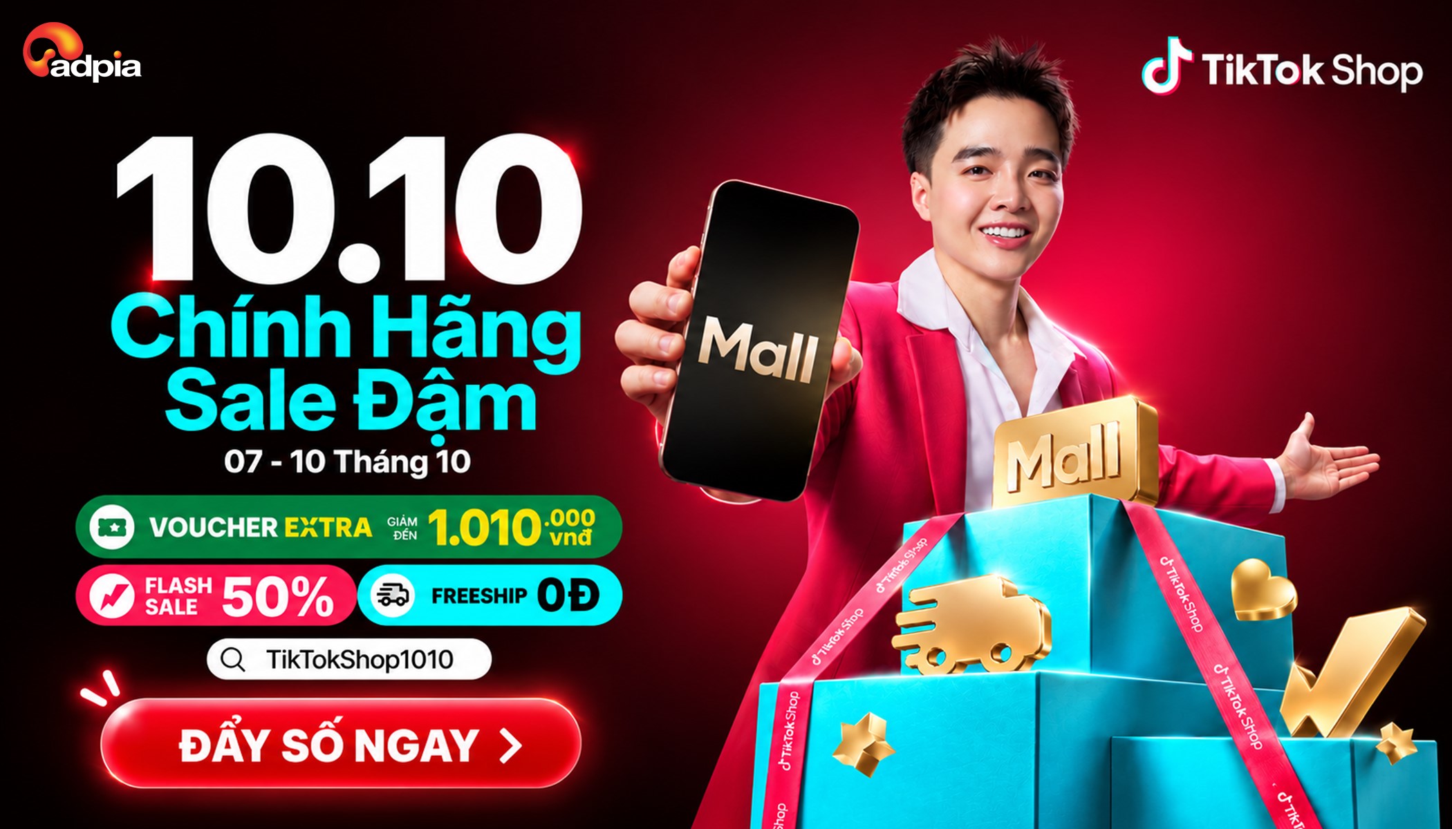 TikTok Shop 10.10 – Chính Hãng Sale Đậm, Săn Deal Cực Đỉnh