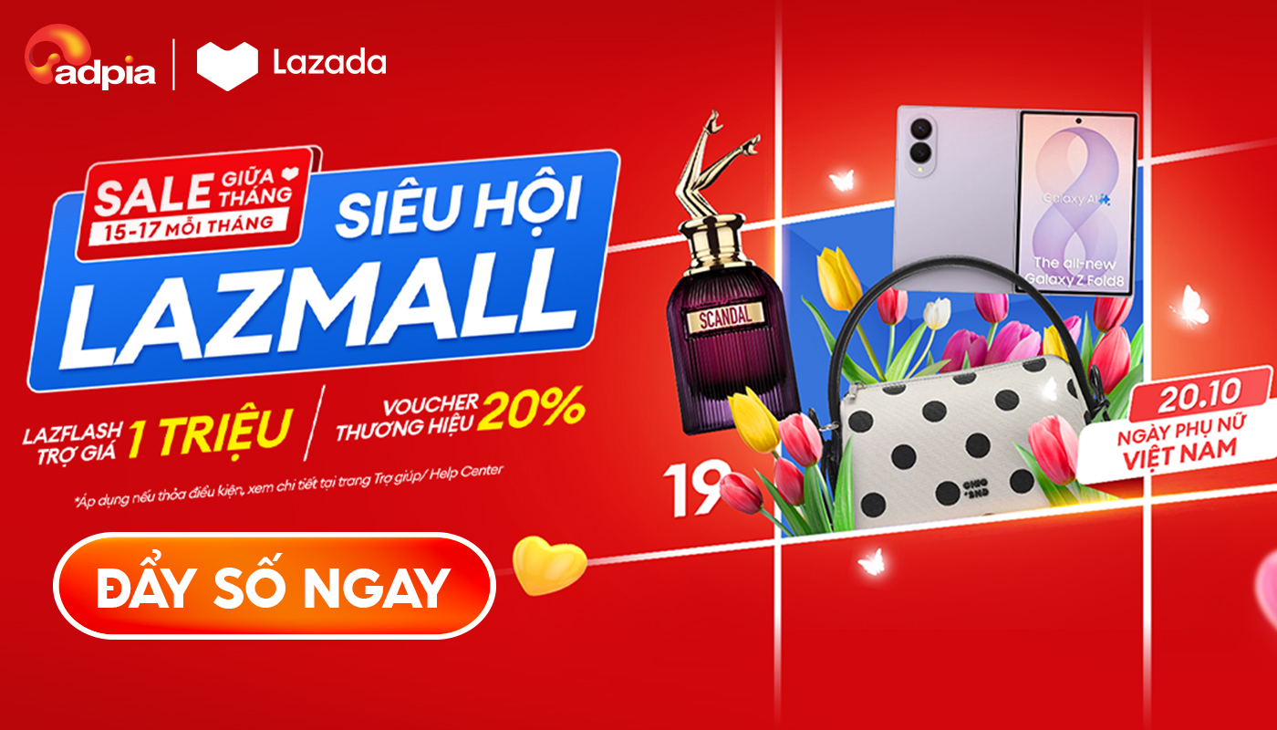 BÃO SALE GIỮA THÁNG LAZADA (15-17.10) - BÙNG NỔ HOA HỒNG CHO PUB