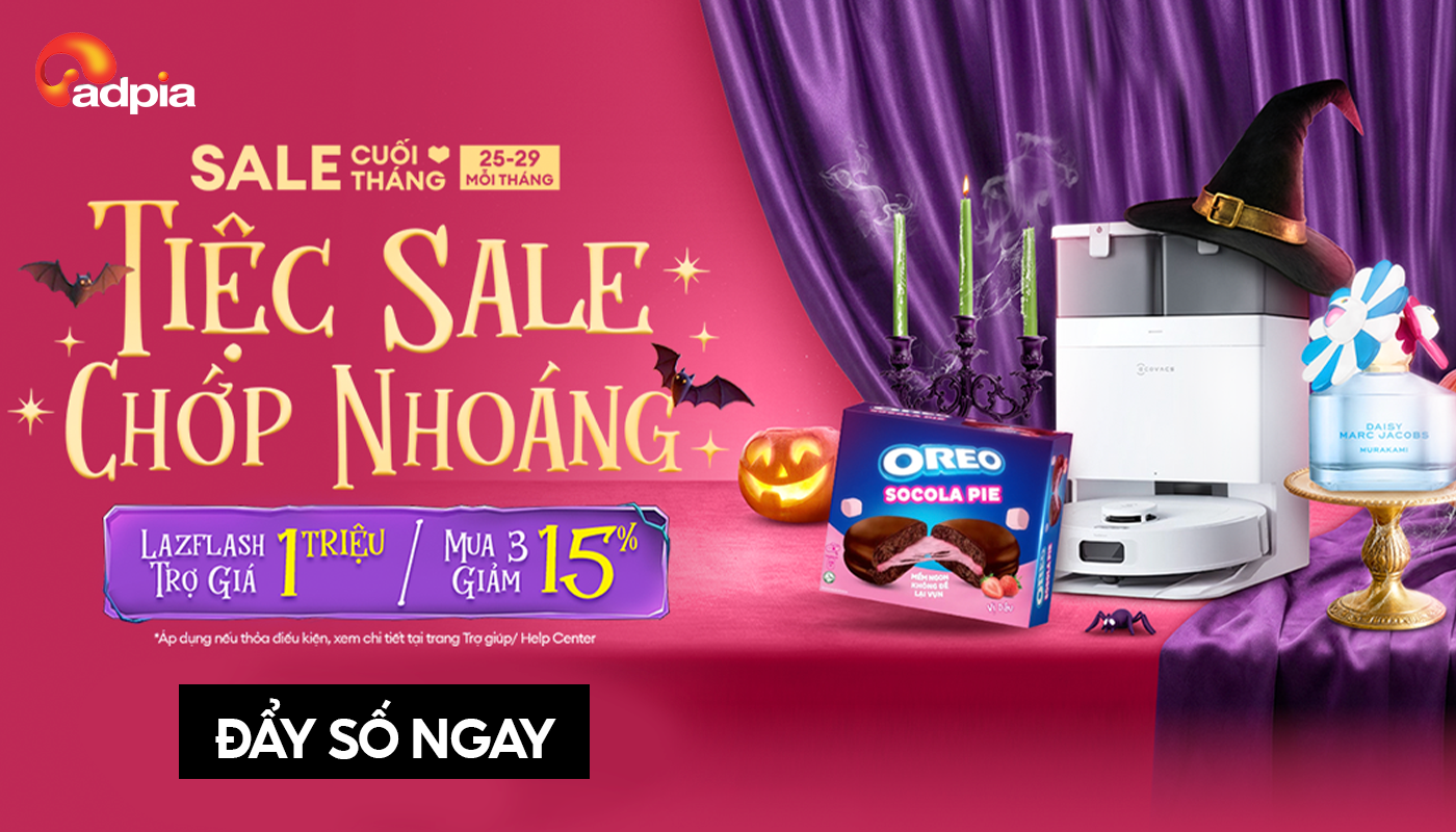 ĐÓN CHỜ TIỆC HALLOWEEN LAZADA CUỐI THÁNG (25 - 29.10): DEAL "MA MỊ" GIẢM SÂU